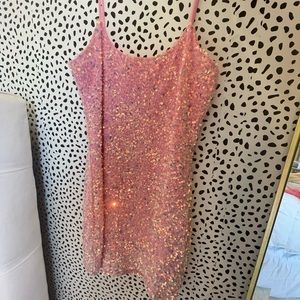 Sparkly Pink Lucy in the sky dress